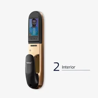 دستگیره چشمی دار و قفل اثر انگشتی دیجیتال  ALOCK مدل Pmax Camera Gold