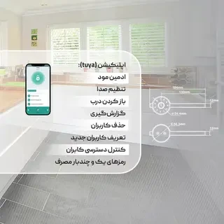 دستگیره درب اثر انگشتی Alock  مدل +B1