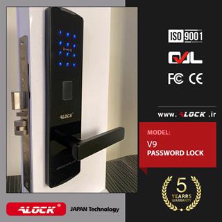 دستگیره دیجیتال پسوردی ALOCK مدل V9 مشکی