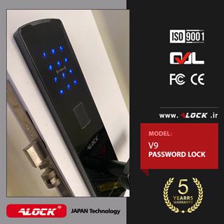 دستگیره دیجیتال پسوردی ALOCK مدل V9 مشکی