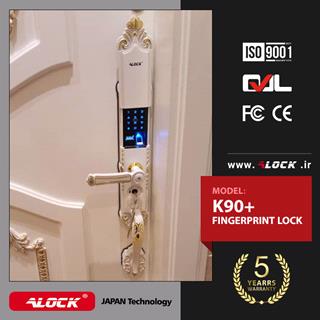 قفل اثر انگشتی دیجیتال ALOCK مدل +K90 سفید