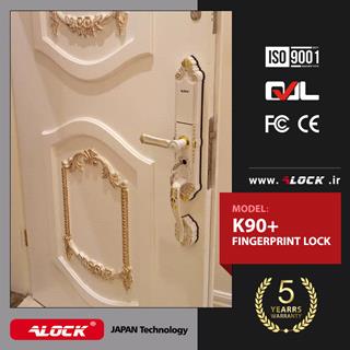 قفل اثر انگشتی دیجیتال ALOCK مدل +K90 سفید