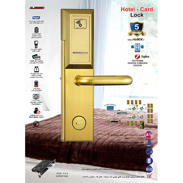 قفل کارتی هتلی ALOCK مدل N9000C