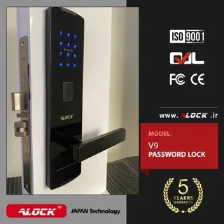 دستگیره دیجیتال پسوردی ALOCK مدل V9 مشکی