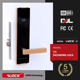 دستگیره دیجیتال پسوردی ALOCK مدل V9 رز گلد