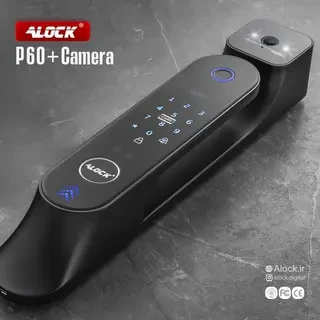 دستگیره چشمی دار و قفل اثر انگشتی دیجیتال  ALOCK مدل P60+ Camera B
